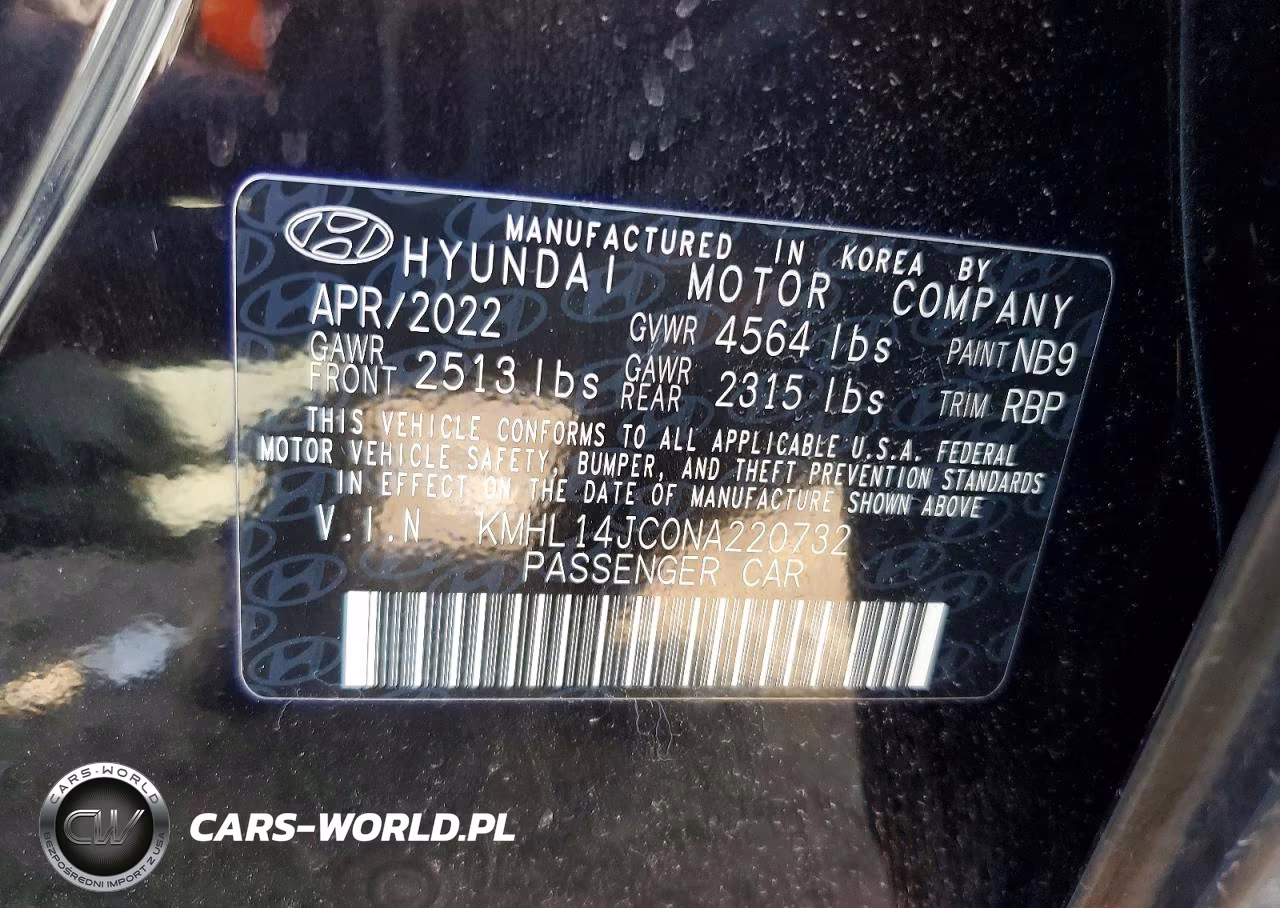 2022 Hyundai Sonata N Line VIN:KMHL14JC0NA220732 - 13