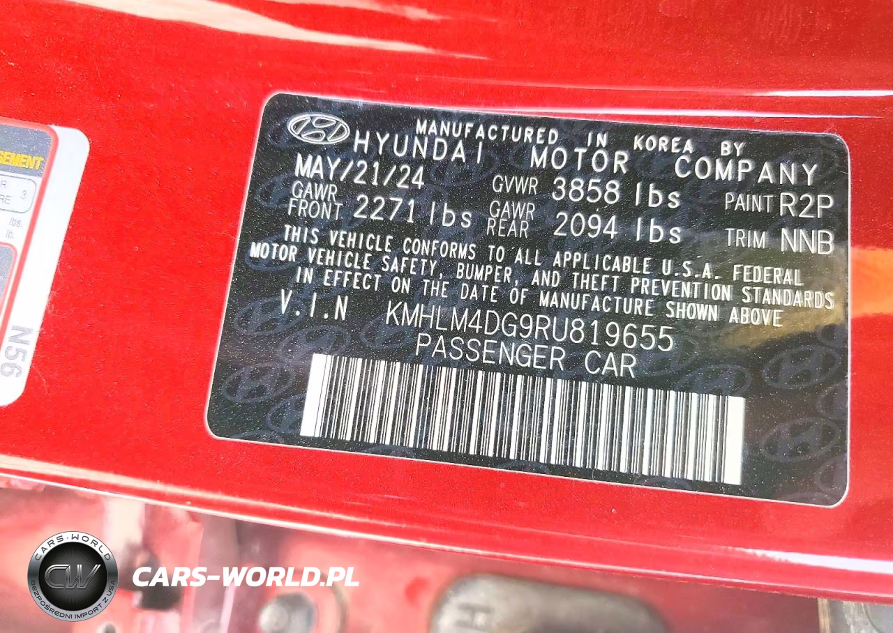 2024 Hyundai Elantra Sel VIN:KMHLM4DG9RU819655 - 13