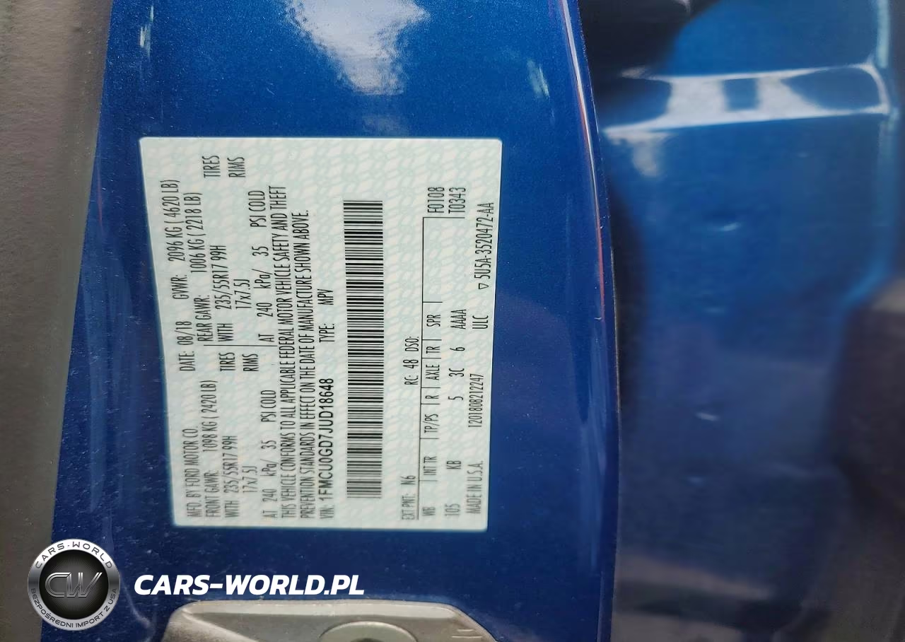 2018 Ford Escape Se VIN:1FMCU0GD7JUD18648 - 13