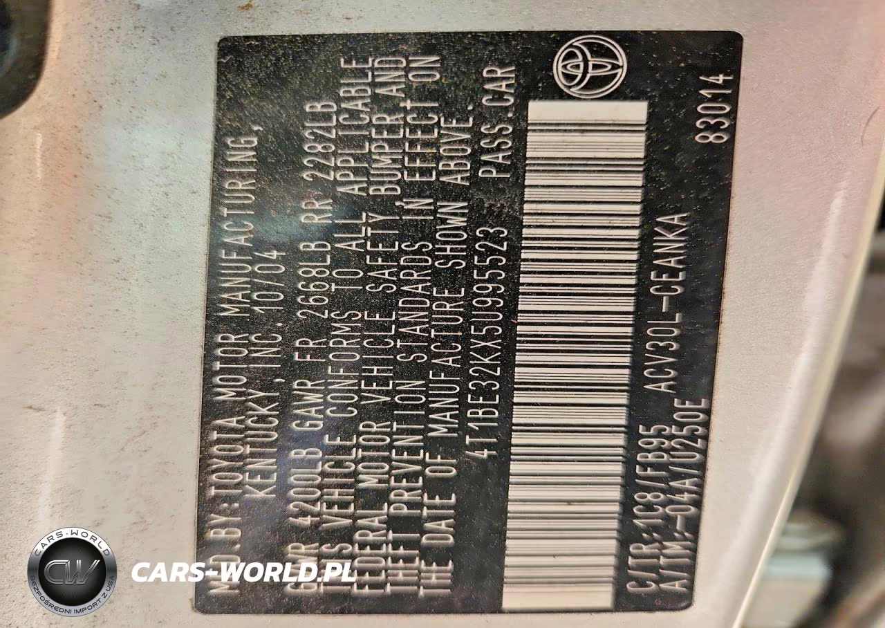 2005 Toyota Camry Le VIN:4T1BE32KX5U995523 - 12