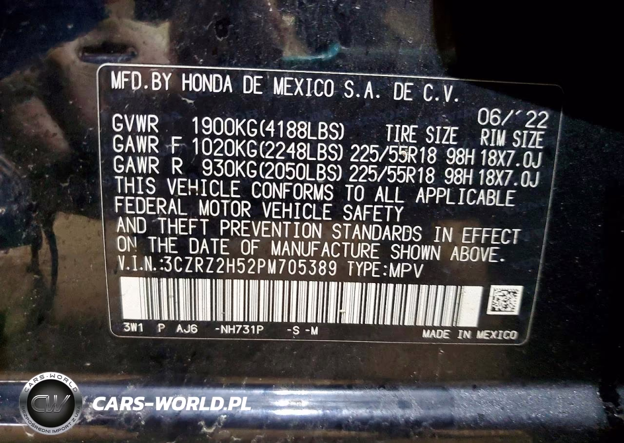 2023 Honda Hr-V Sport VIN:3CZRZ2H52PM705389 - 13