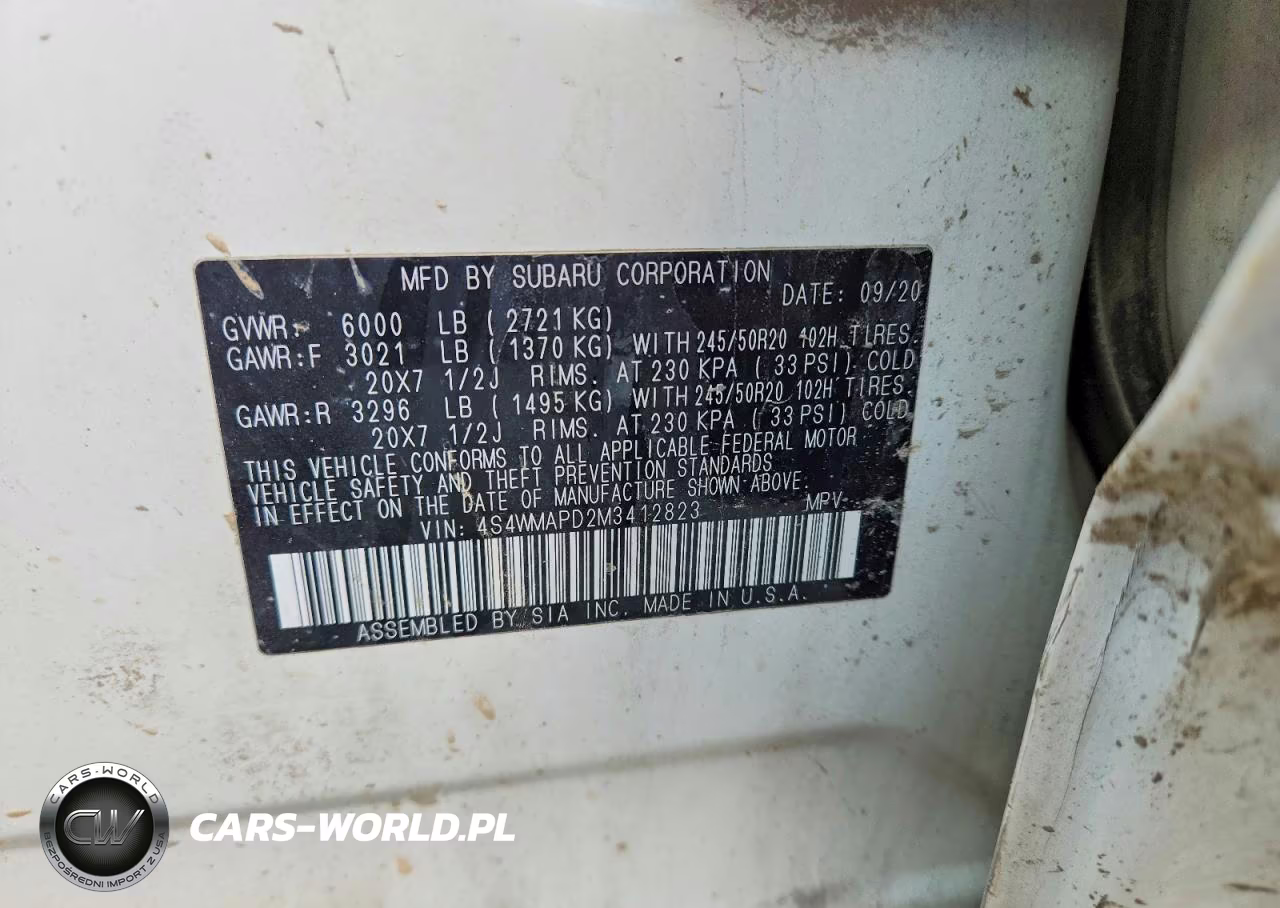 2021 Subaru Ascent Limited VIN:4S4WMAPD2M3412823 - 13