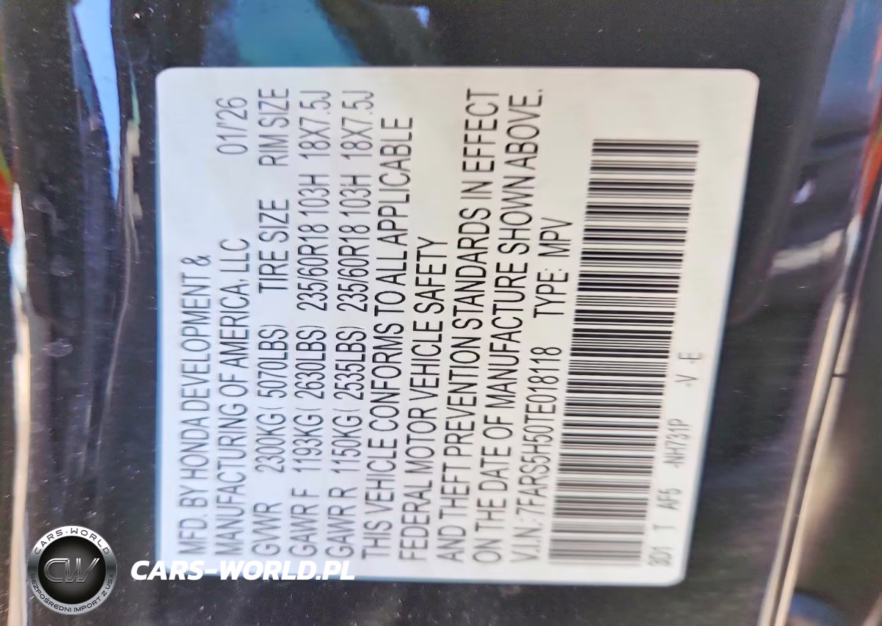 2026 Honda Cr-V Sport VIN:7FARS5H50TE018118 - 13