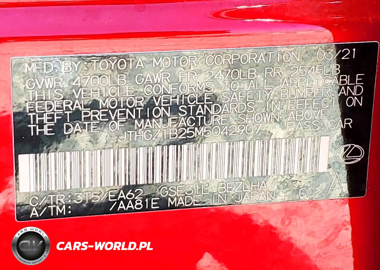 2021 Lexus Is 350 F Sport VIN:JTHGZ1B25M5042907 - 12