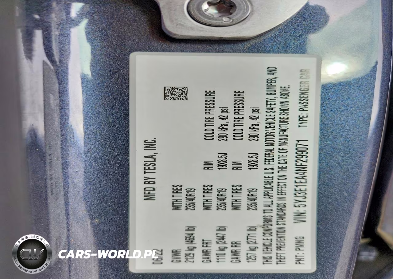 2022 Tesla Model 3 VIN:5YJ3E1EA4NF299071 - 12