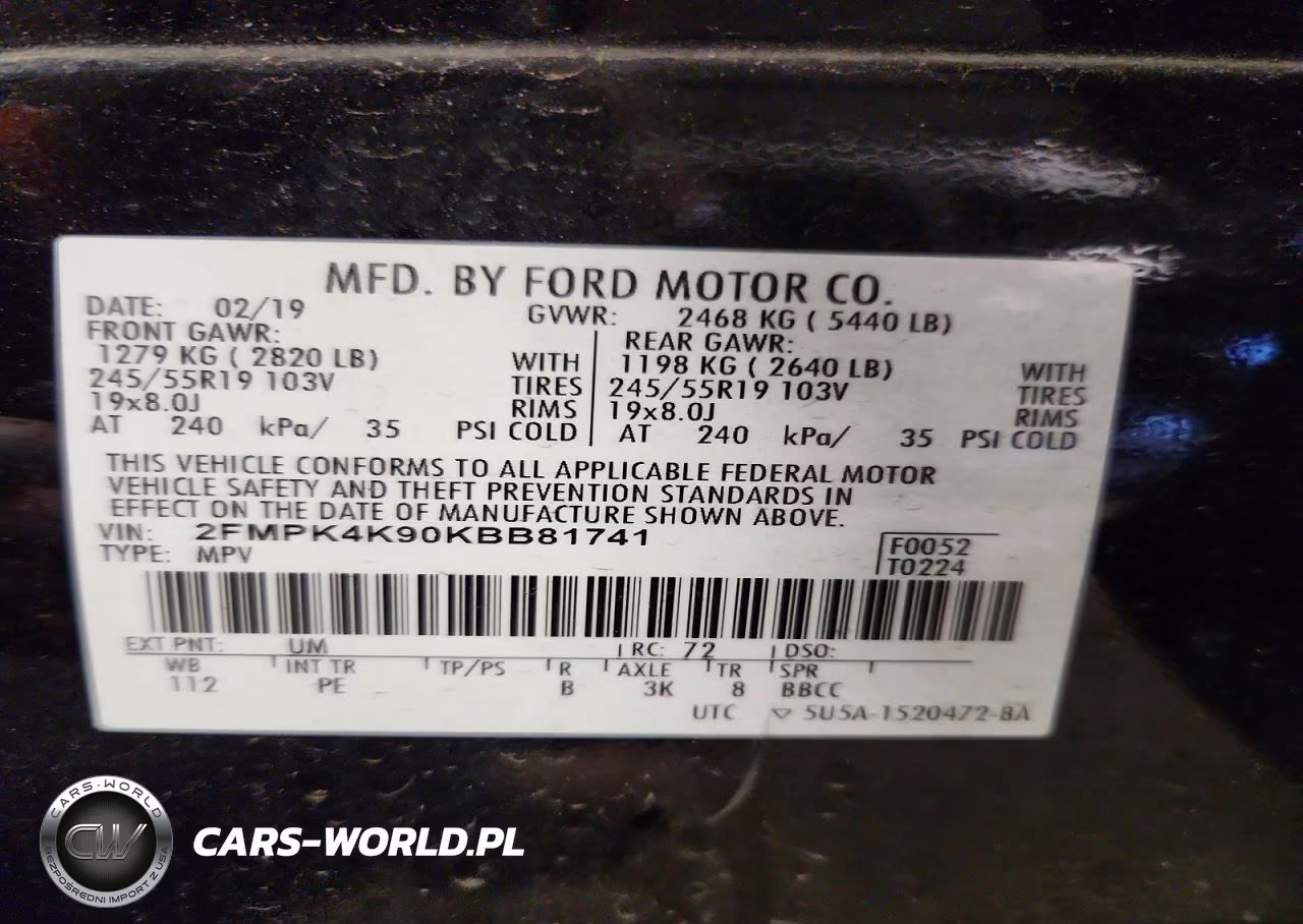 2019 Ford Edge Titanium VIN:2FMPK4K90KBB81741 - 14