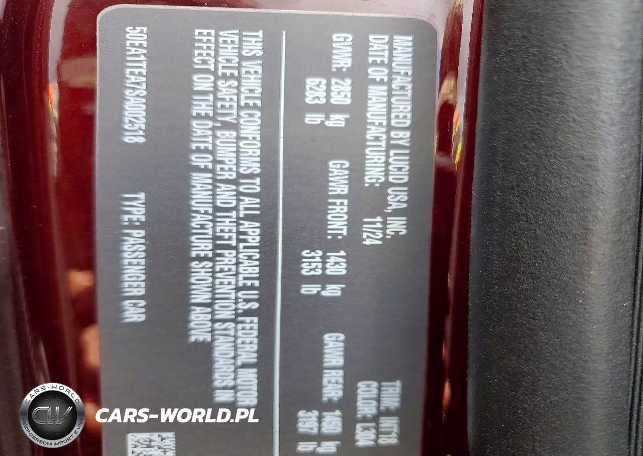 2025 Lucid Motors Air Touring VIN:50EA1TEA7SA002518 - 12