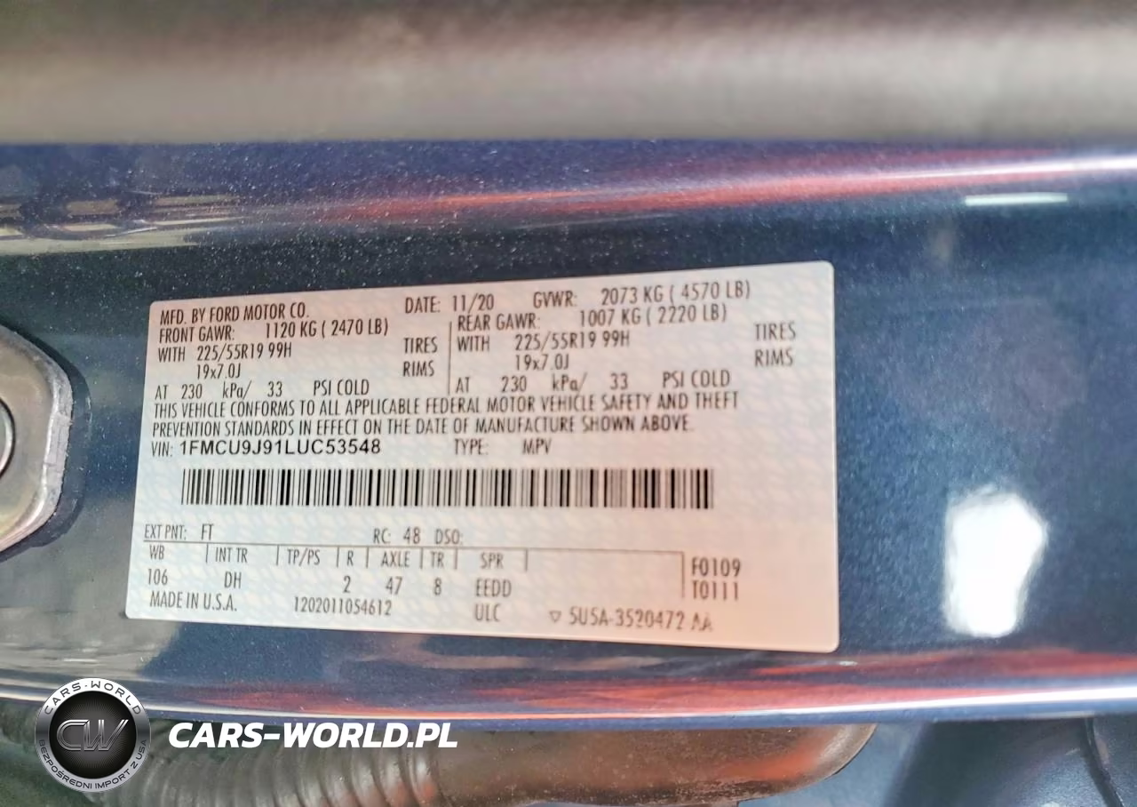 2020 Ford Escape Titanium VIN:1FMCU9J91LUC53548 - 13