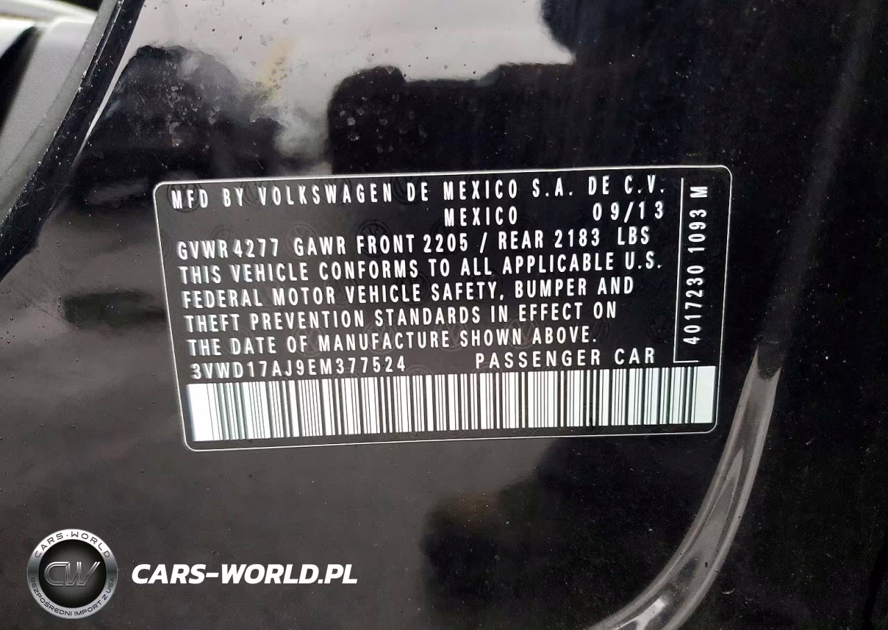2014 Volkswagen Jetta Se VIN:3VWD17AJ9EM377524 - 12