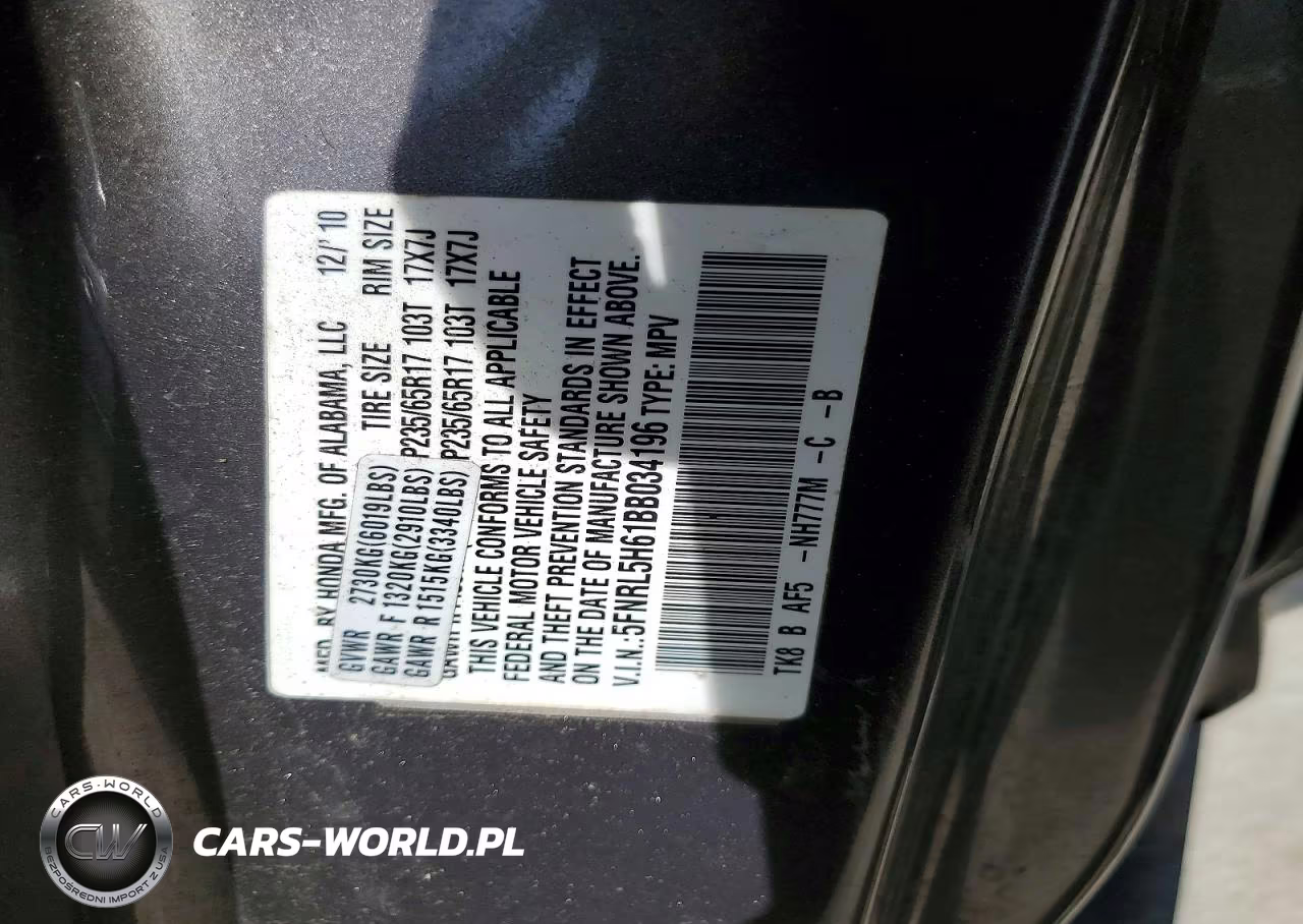 2011 Honda Odyssey Exl VIN:5FNRL5H61BB034196 - 13