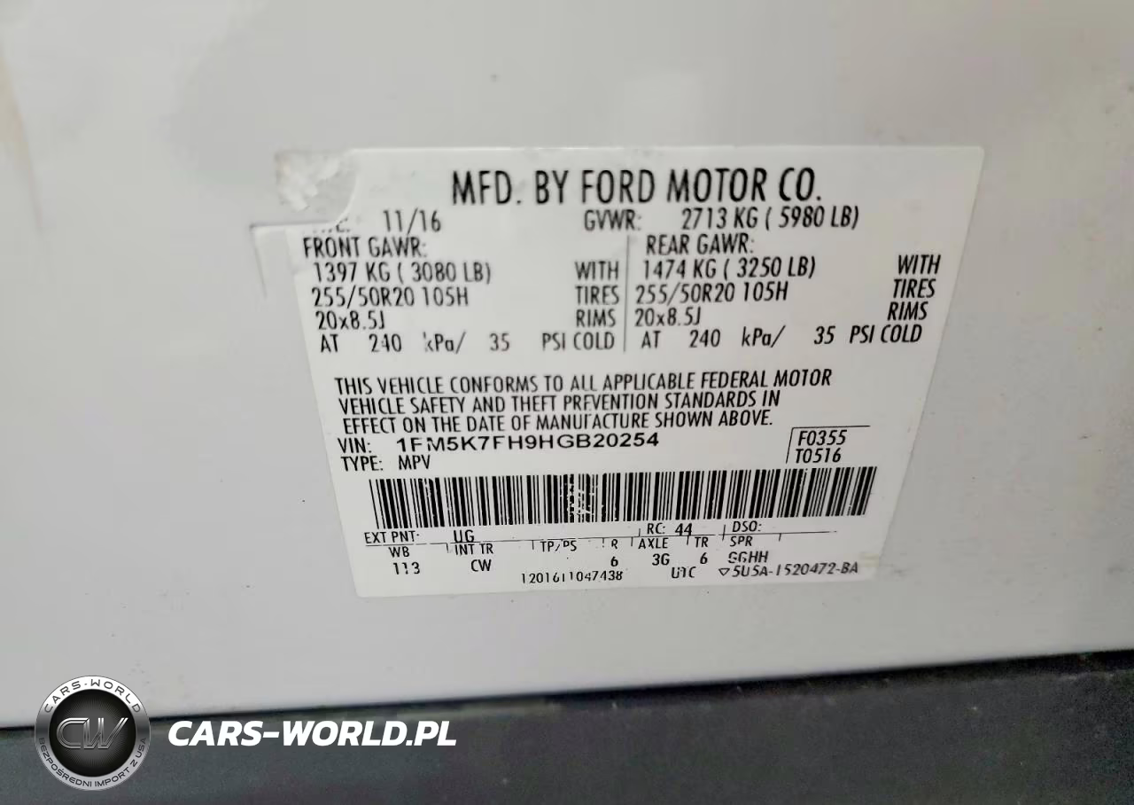 2017 Ford Explorer Limited VIN:1FM5K7FH9HGB20254 - 14