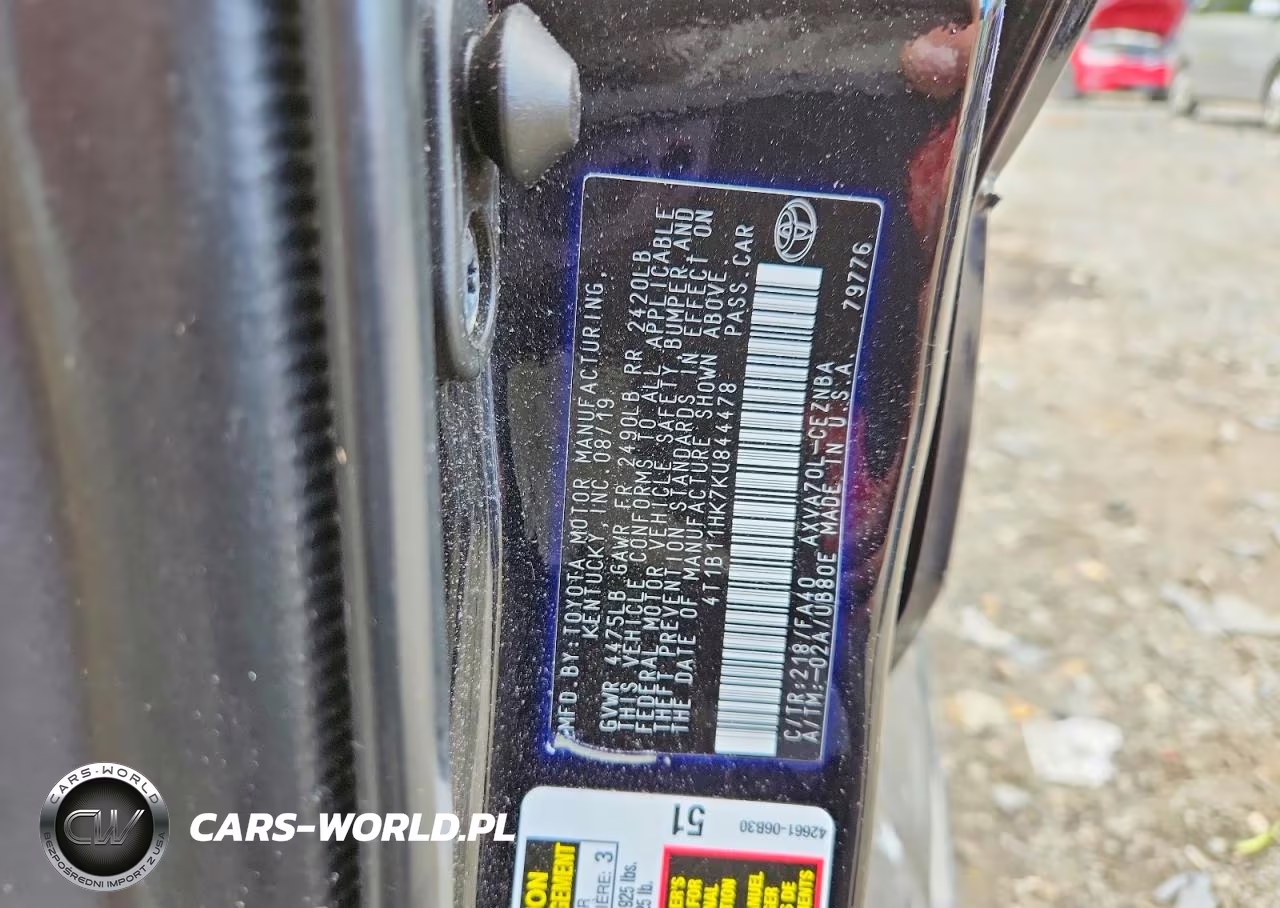 2019 Toyota Camry Le VIN:4T1B11HK7KU844478 - 12