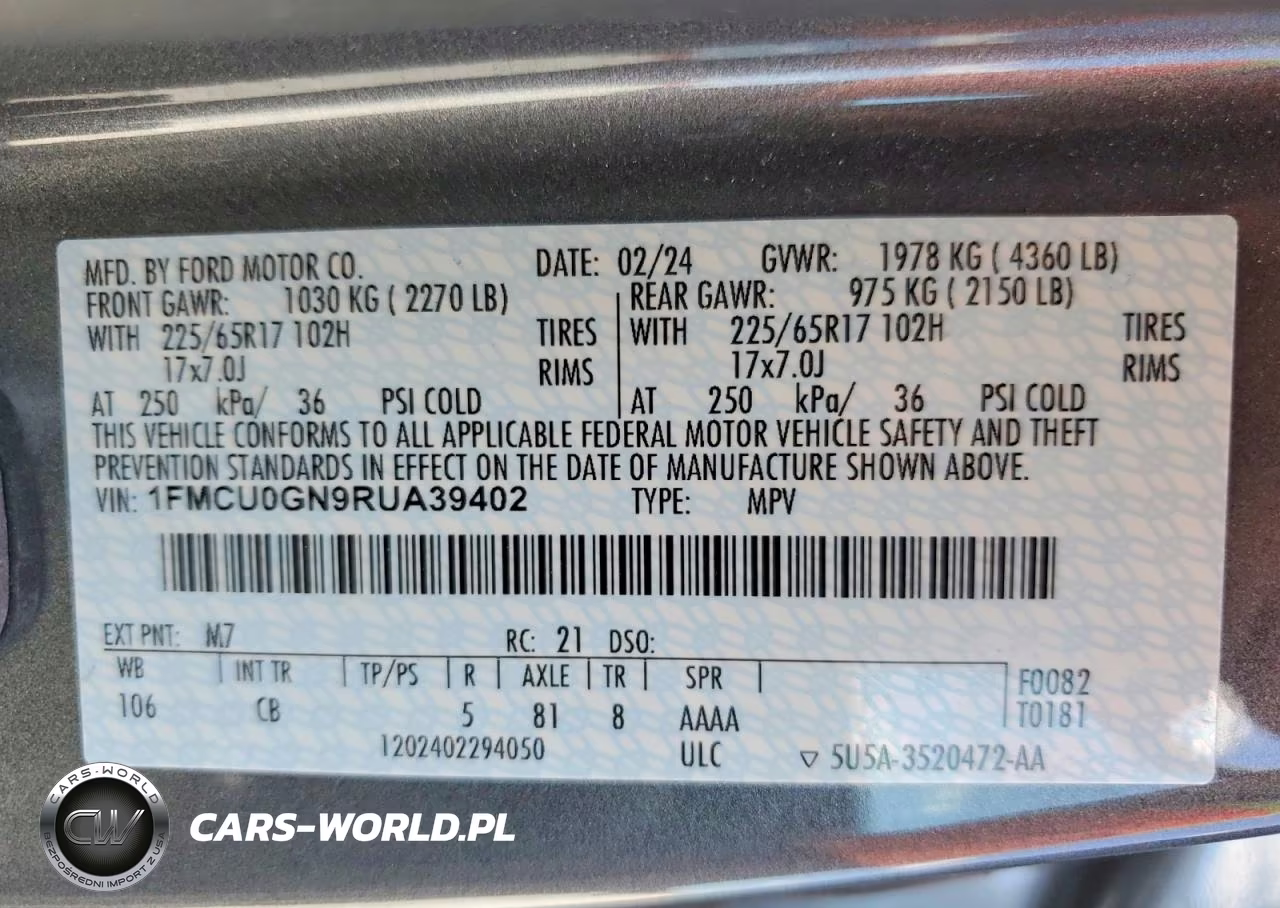 2024 Ford Escape Active VIN:1FMCU0GN9RUA39402 - 13