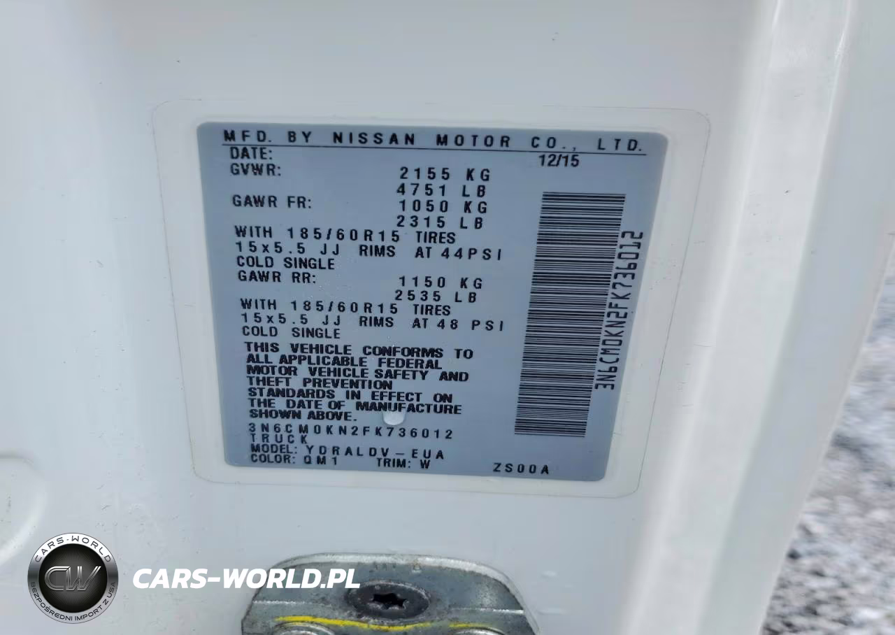 2015 Nissan Nv200 Delivery Van VIN:3N6CM0KN2FK736012 - 13