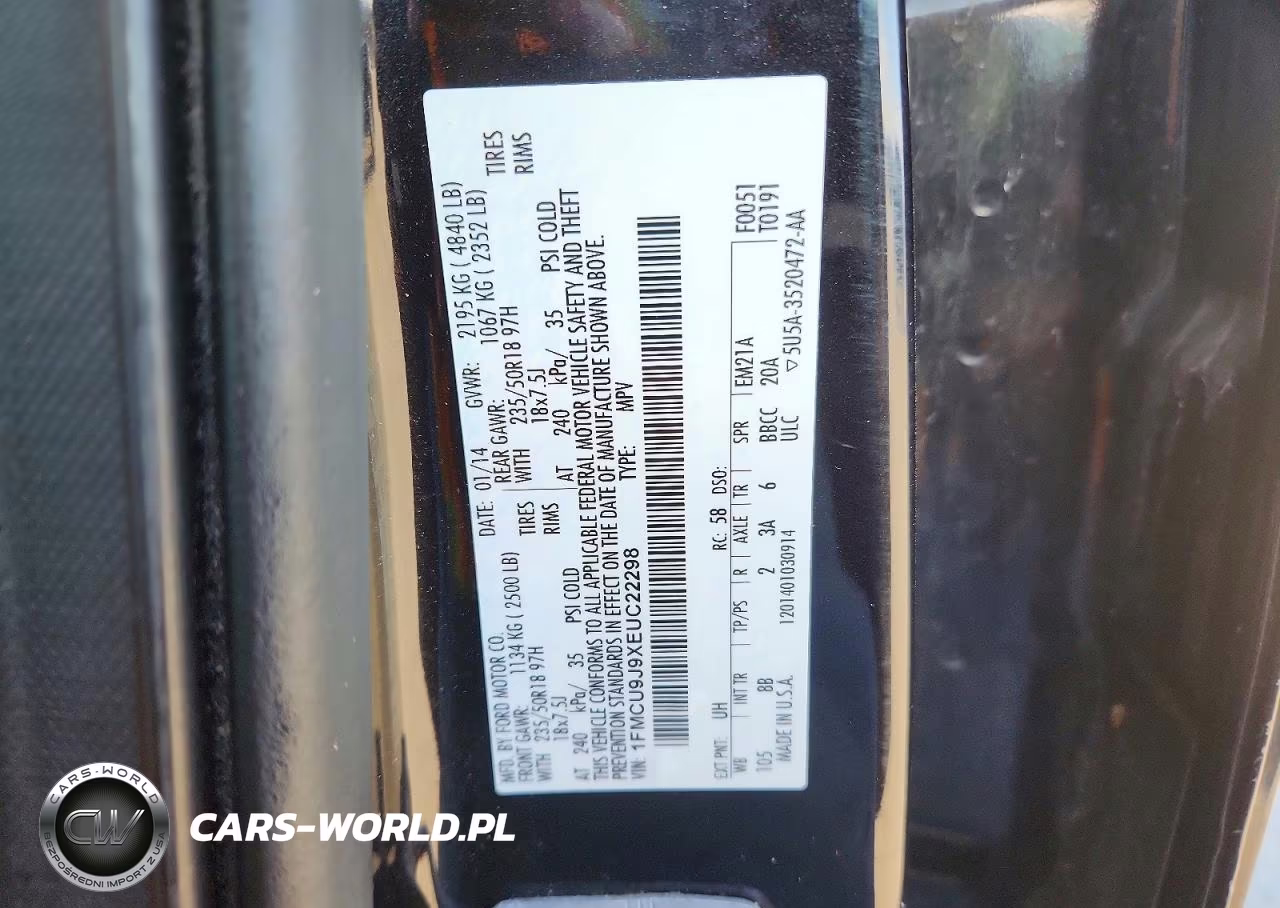 2014 Ford Escape Titanium VIN:1FMCU9J9XEUC22298 - 13