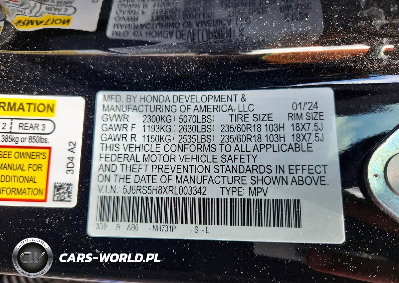 2024 Honda Cr-V Sport-L VIN:5J6RS5H8XRL003342 - 13