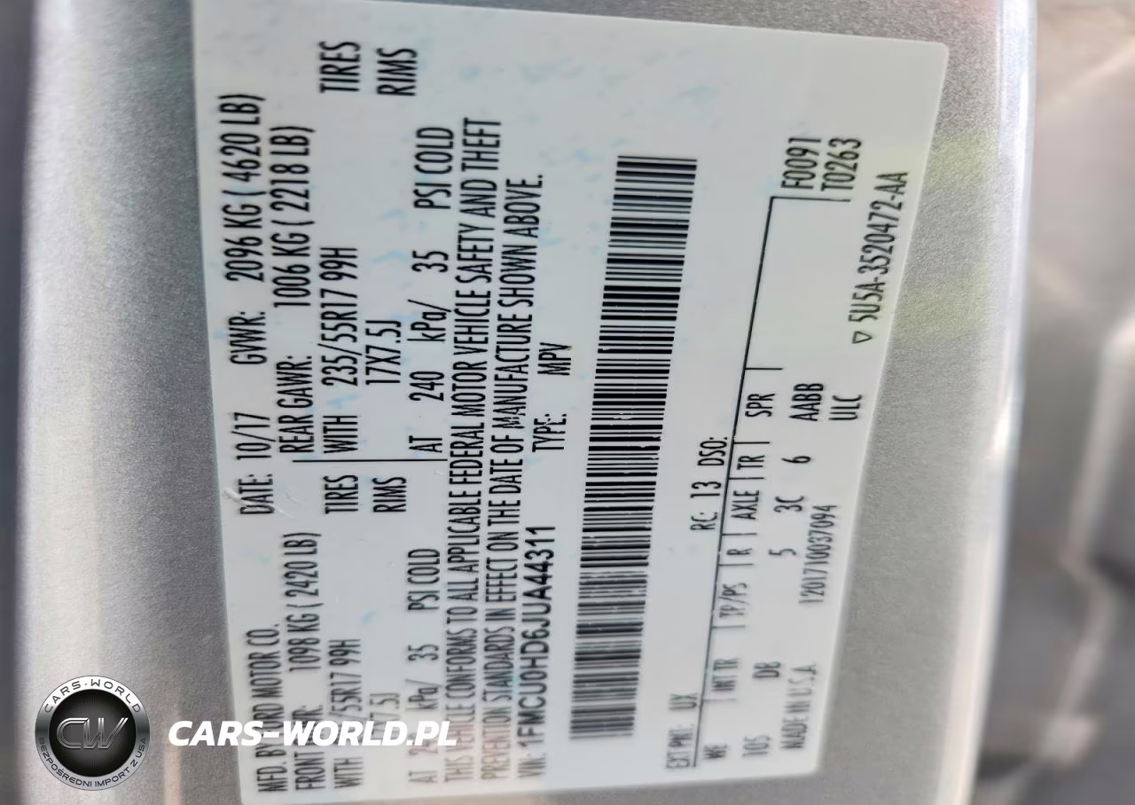 2018 Ford Escape Sel VIN:1FMCU0HD6JUA44311 - 12