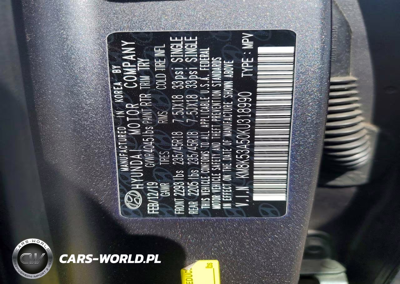 2019 Hyundai Kona Ultimate VIN:KM8K53A50KU318990 - 13