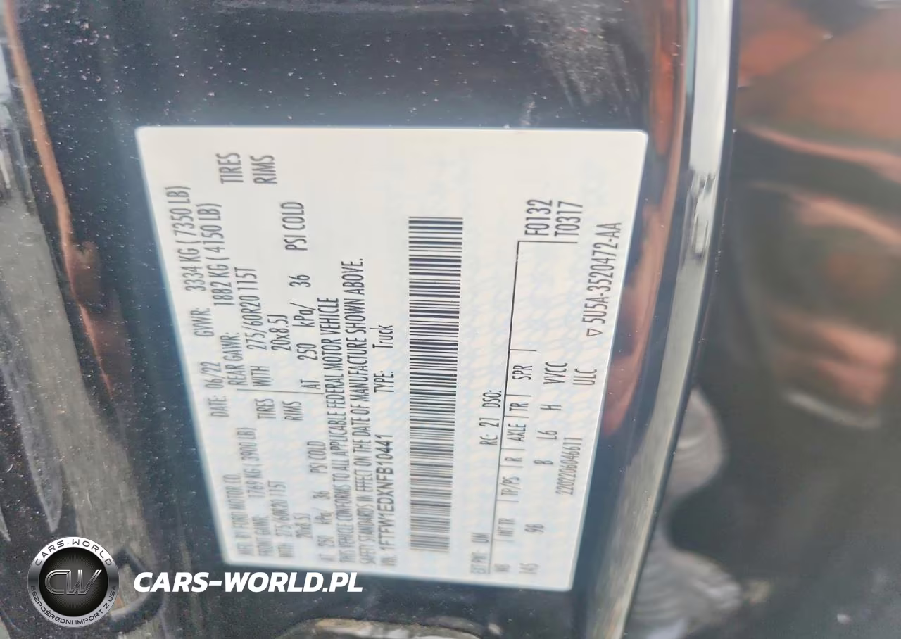 2022 Ford F150 Supercrew VIN:1FTFW1EDXNFB10441 - 13