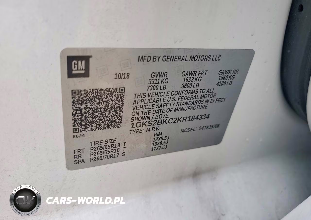 2019 GMC Yukon Slt VIN:1GKS2BKC2KR184334 - 13