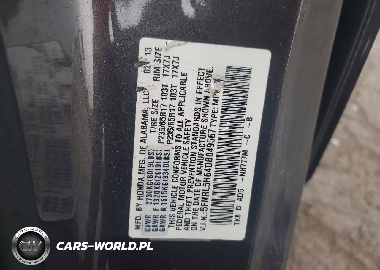 2013 Honda Odyssey Exl VIN:5FNRL5H64DB049567 - 13