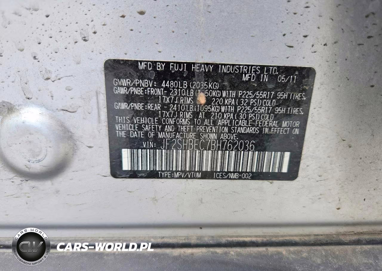 2011 Subaru Forester Limited VIN:JF2SHBEC7BH762036 - 12