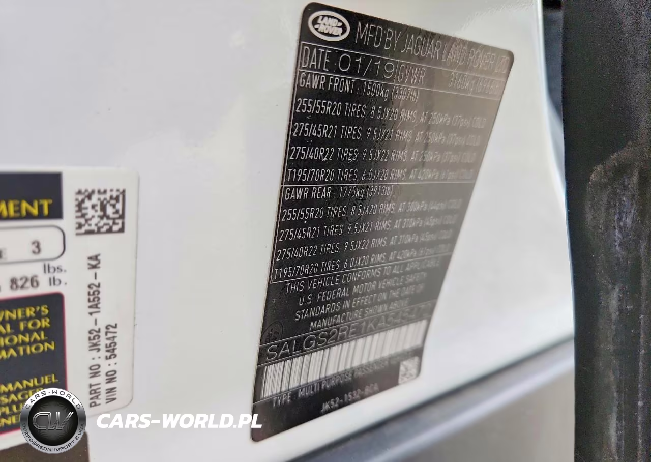 2019 Land Rover Range Rover Supercharged VIN:SALGS2RE1KA545472 - 13