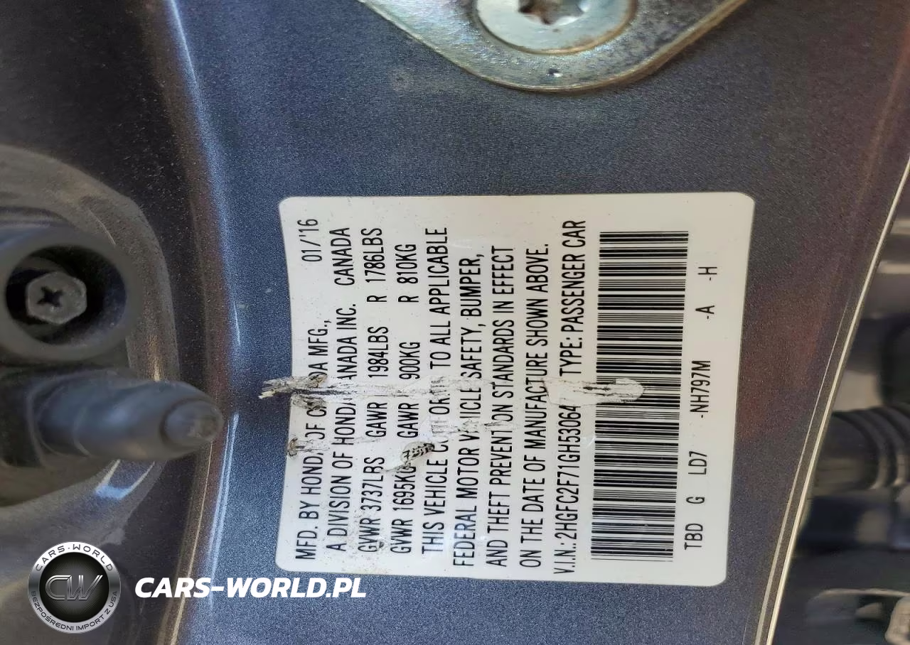 2016 Honda Civic Ex VIN:2HGFC2F71GH530647 - 12
