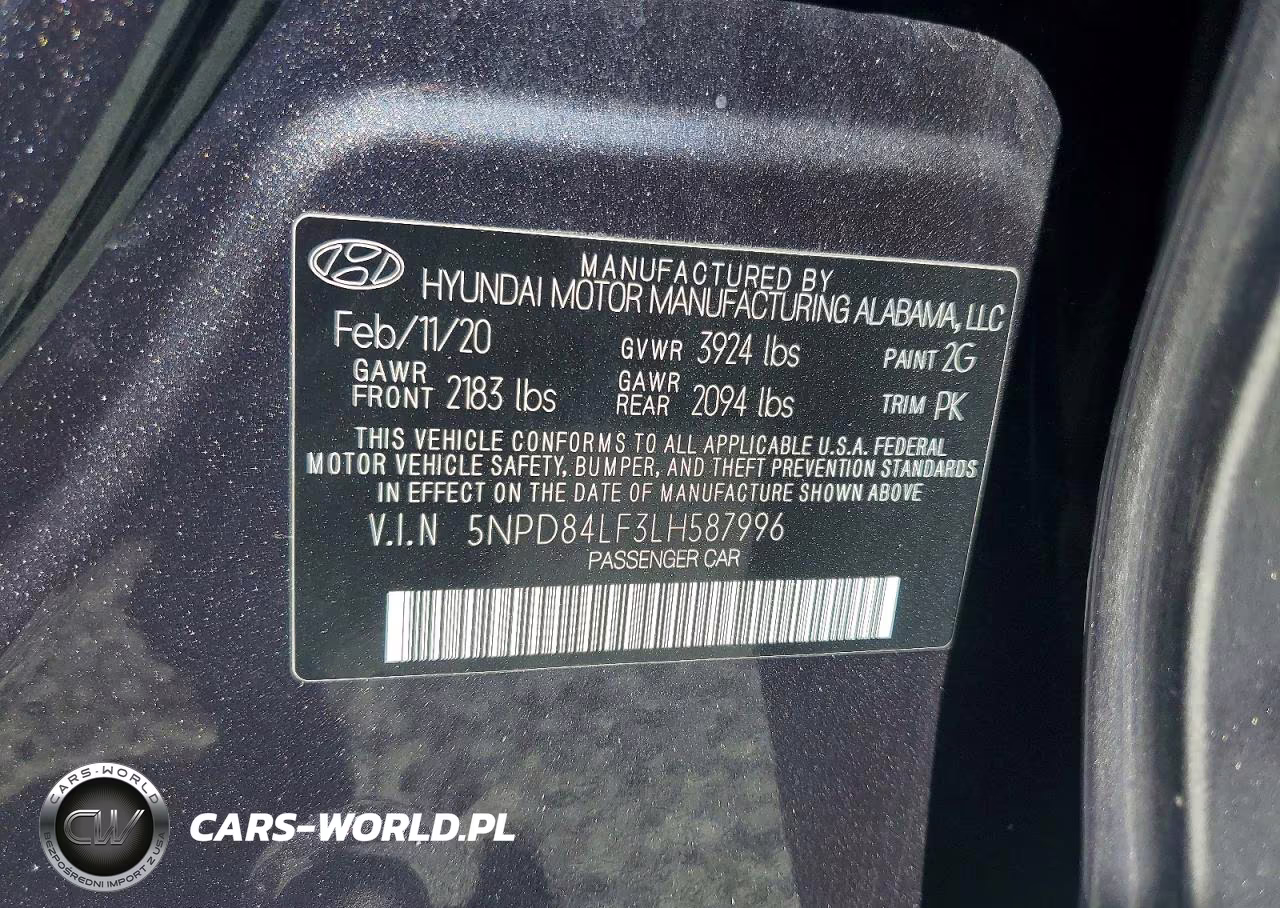 2020 Hyundai Elantra Sel VIN:5NPD84LF3LH587996 - 12