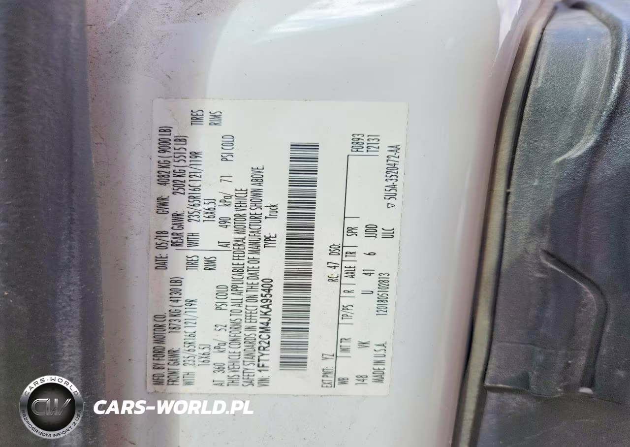 2018 Ford Transit 250 Delivery Van VIN:1FTYR2CM4JKA95400 - 12