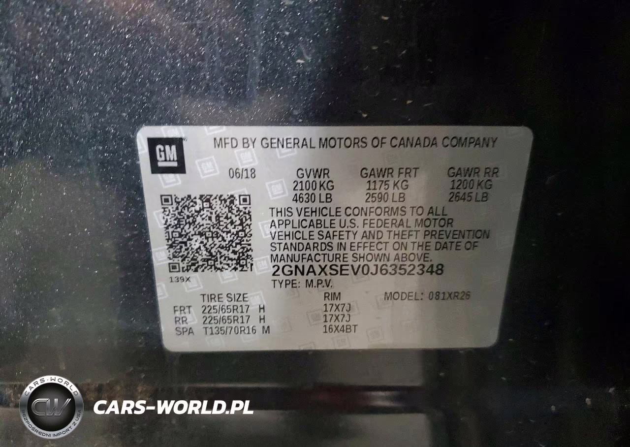2018 Chevrolet Equinox Lt VIN:2GNAXSEV0J6352348 - 12