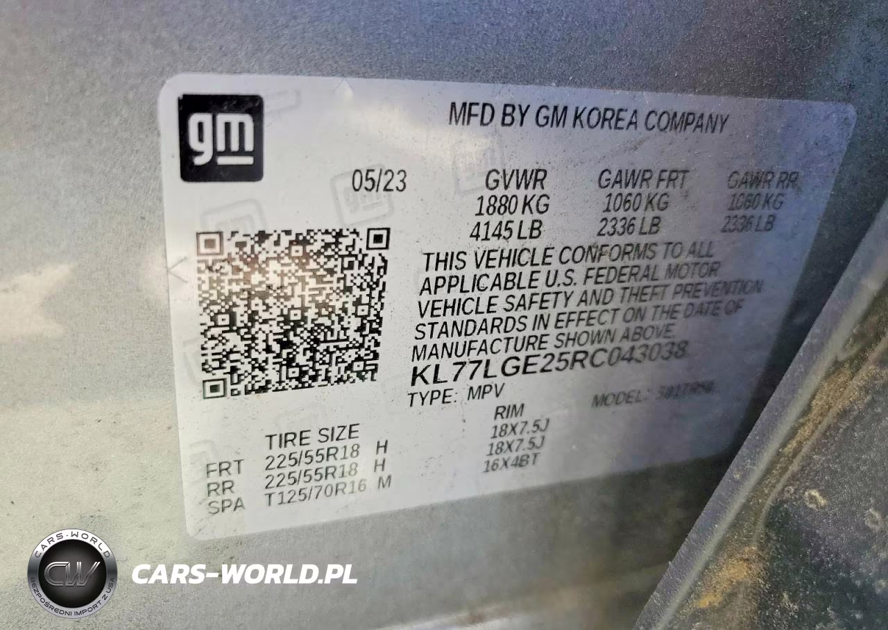 2024 Chevrolet Trax 1Rs VIN:KL77LGE25RC043038 - 13