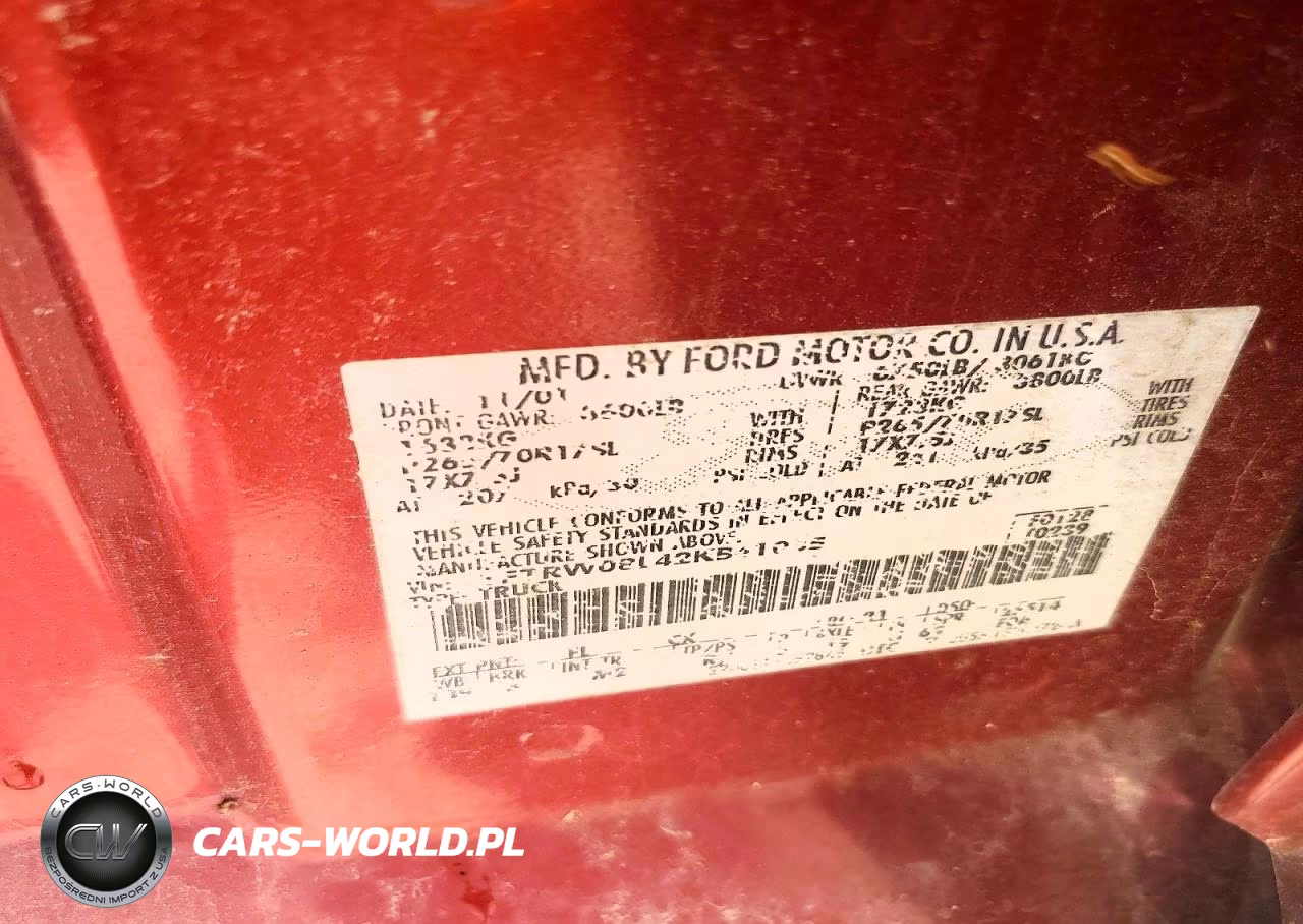 2002 Ford F150 Supercrew VIN:1FTRW08L42KB41035 - 12