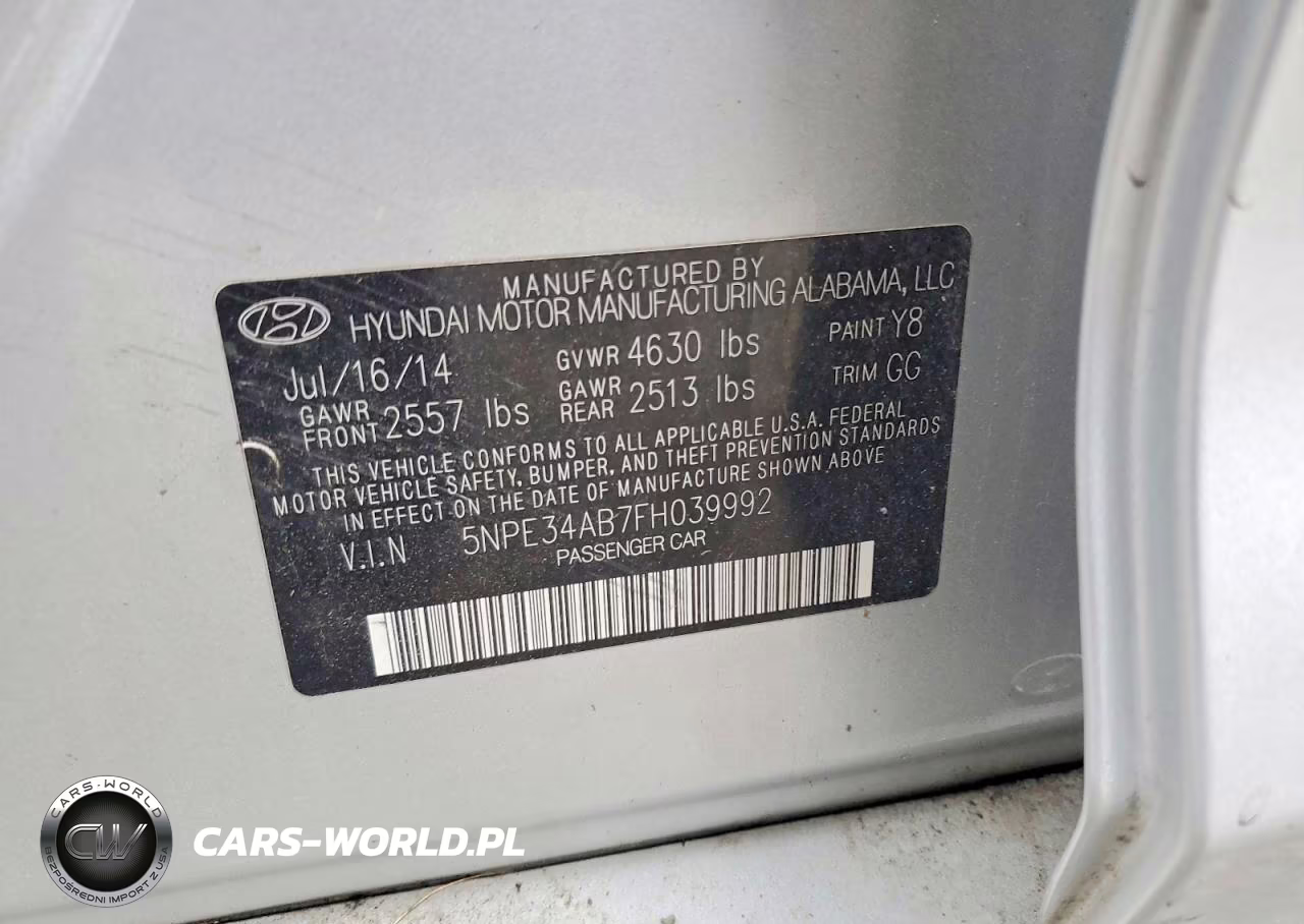 2015 Hyundai Sonata Sport 2.0T VIN:5NPE34AB7FH039992 - 12
