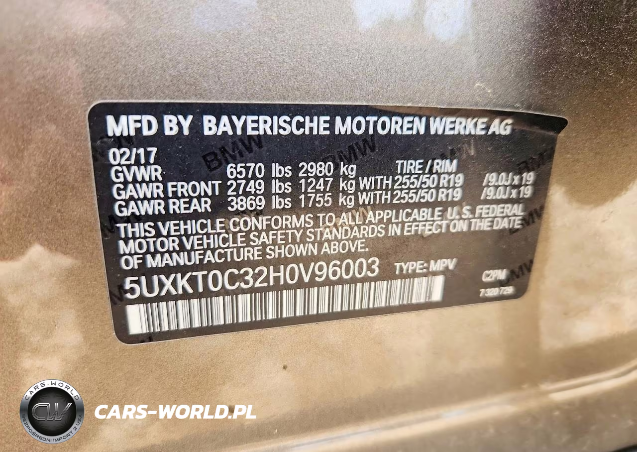 2017 BMW X5 Xdr40E VIN:5UXKT0C32H0V96003 - 13