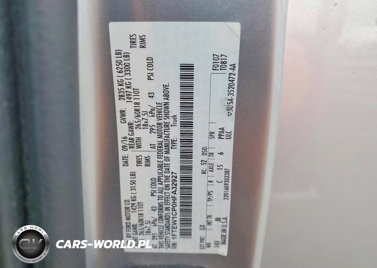 2017 Ford F150 Supercrew VIN:1FTEW1CP0HFA32927 - 12
