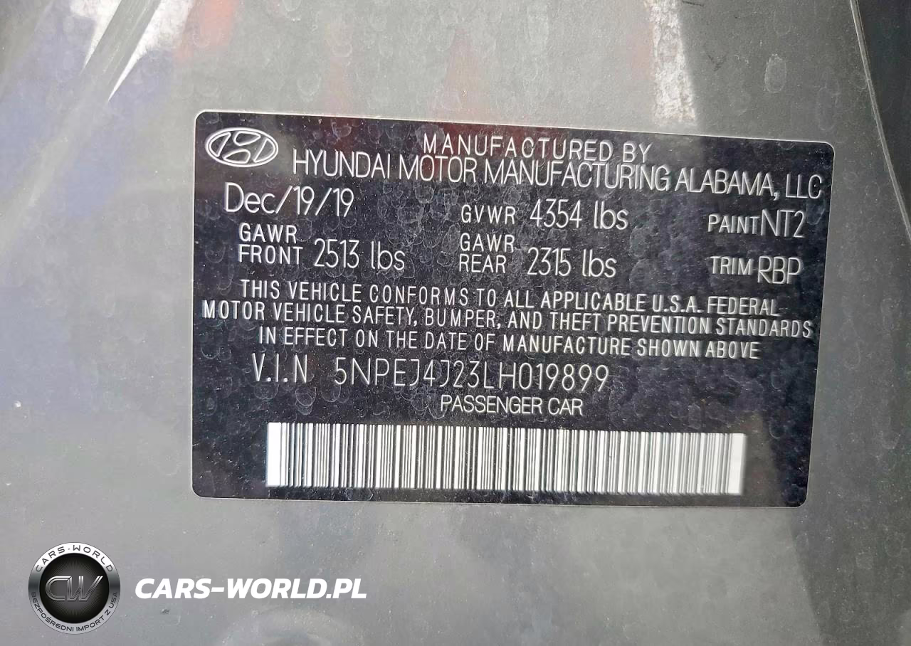 2020 Hyundai Sonata Sel Plus VIN:5NPEJ4J23LH019899 - 13