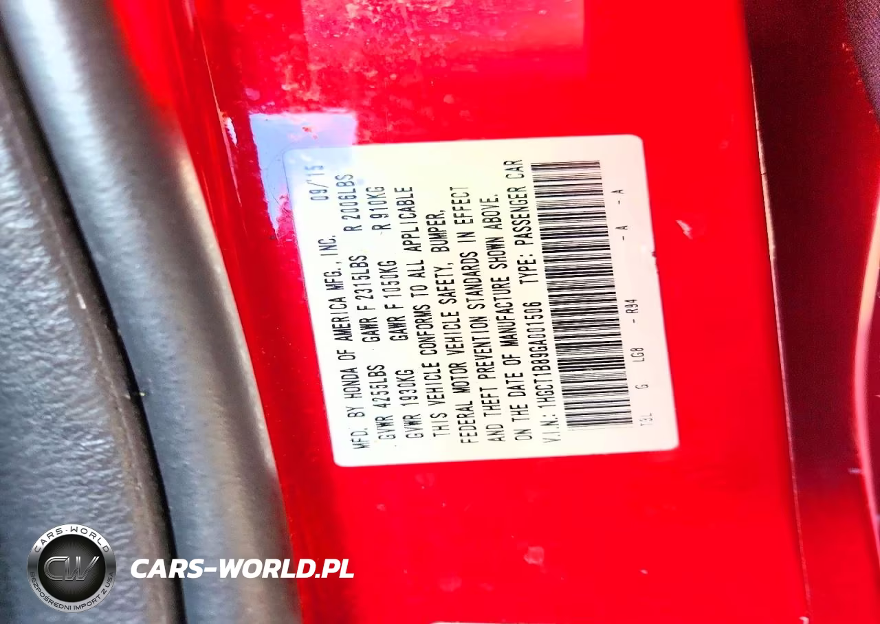 2016 Honda Accord Exl VIN:1HGCT1B89GA001506 - 12
