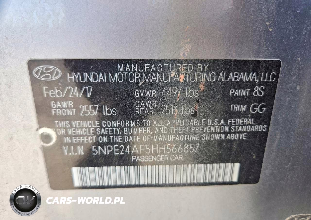 2017 Hyundai Sonata Se VIN:5NPE24AF5HH566857 - 13