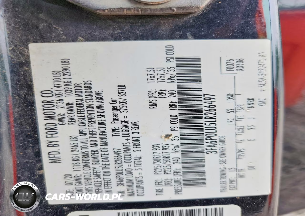 2020 Ford Fusion Se VIN:3FA6P0LU5LR266497 - 12