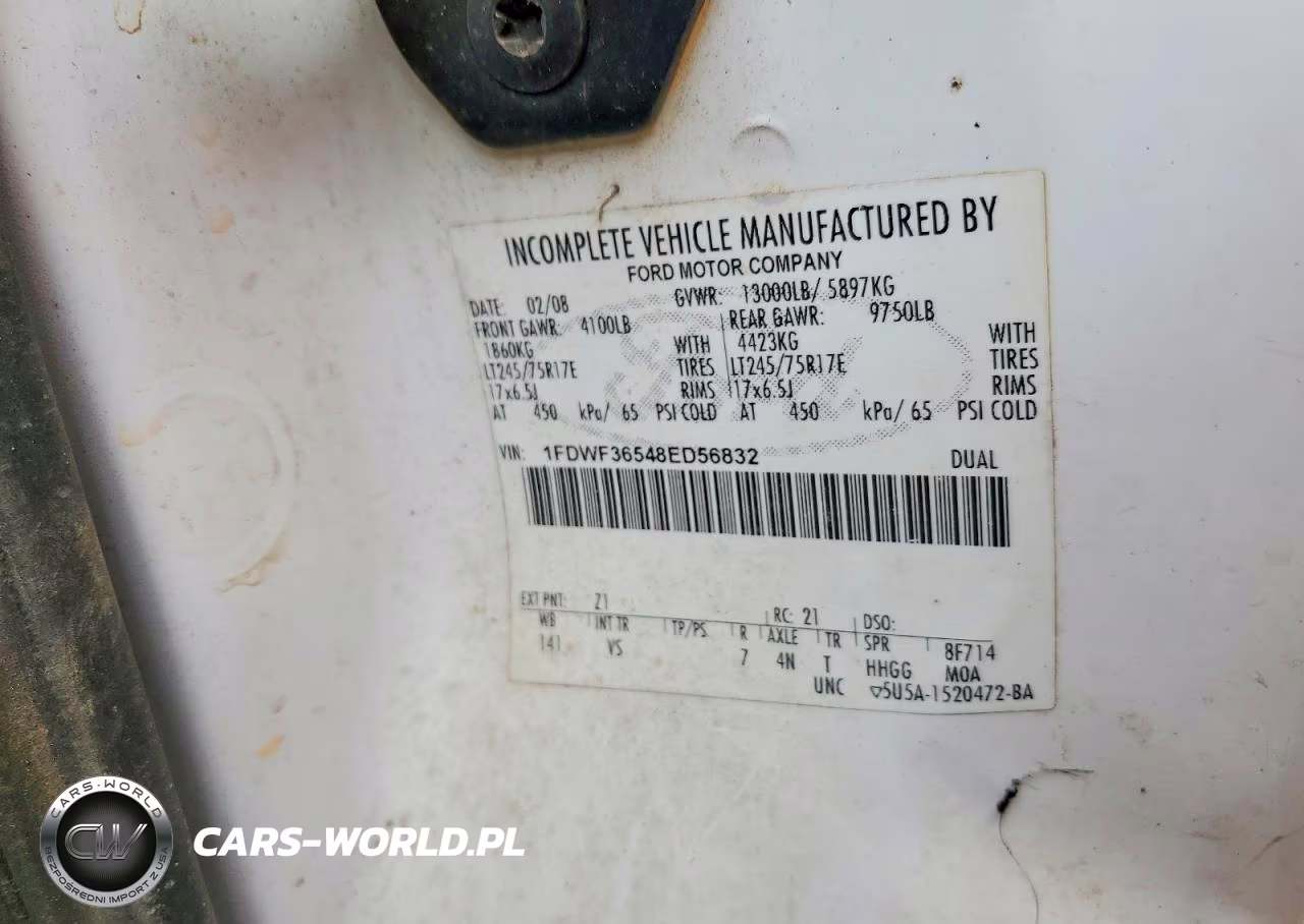 2008 Ford F350 VIN:1FDWF36548ED56832 - 13