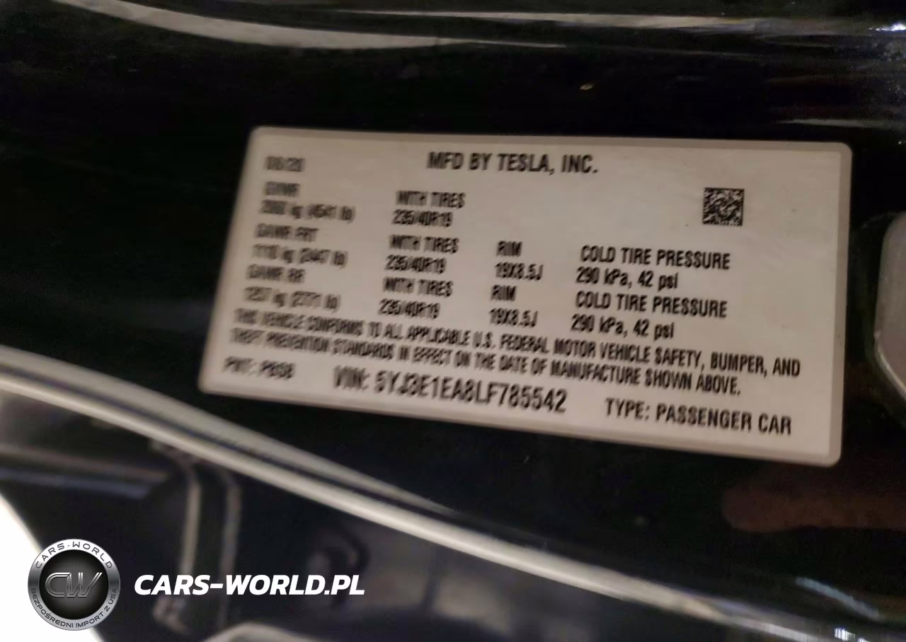 2020 Tesla Model 3 VIN:5YJ3E1EA8LF785542 - 13