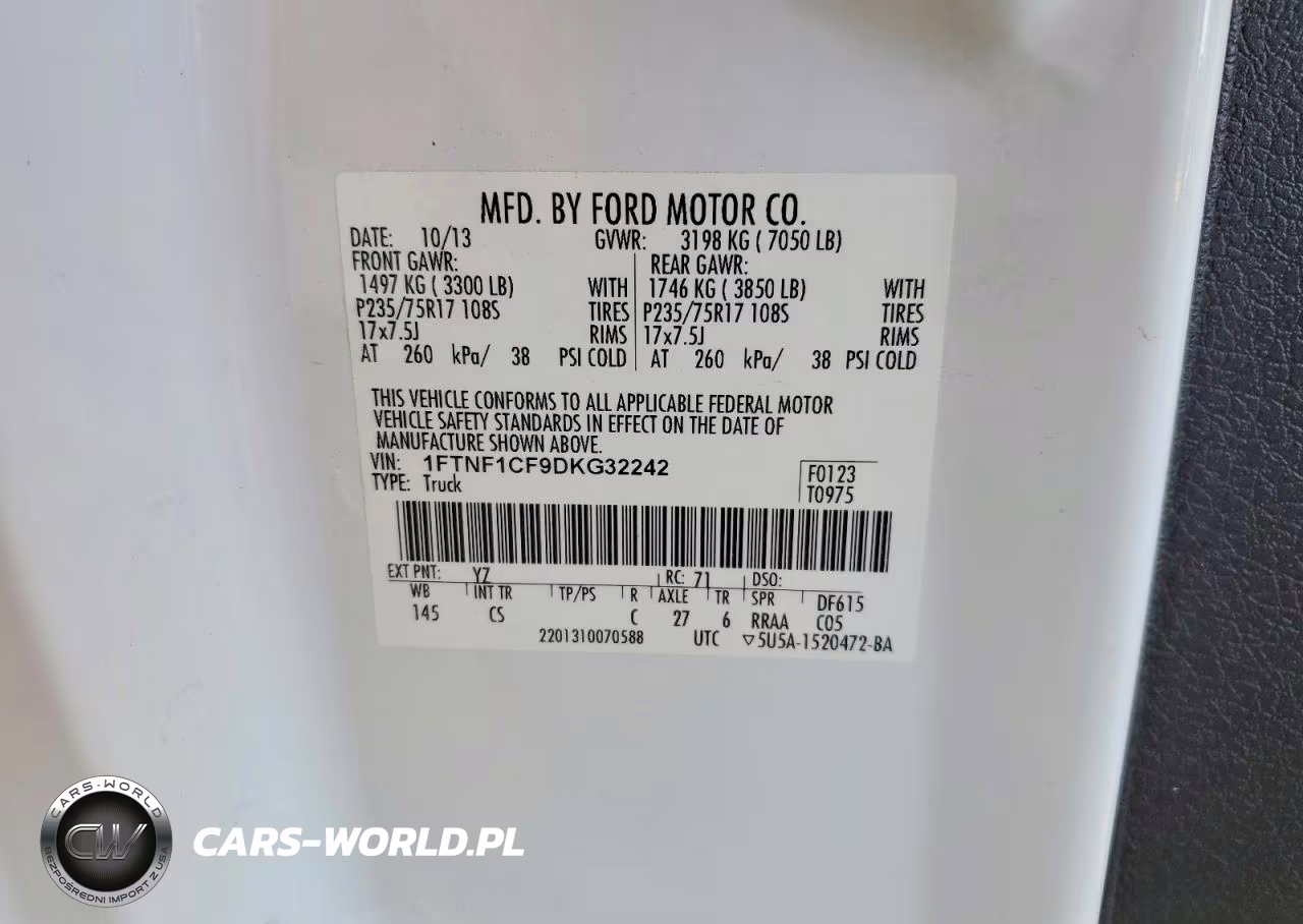 2013 Ford F150 VIN:1FTNF1CF9DKG32242 - 12