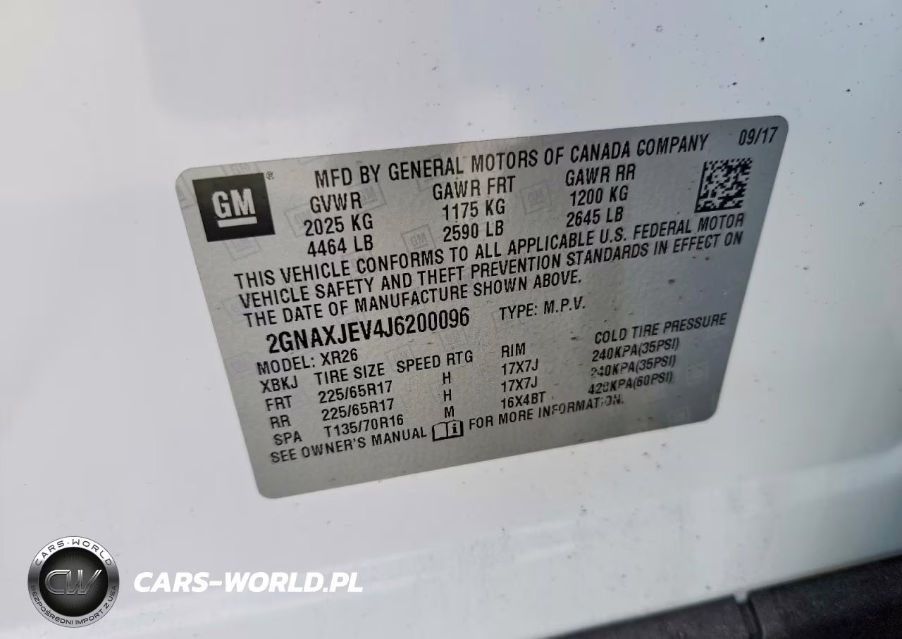 2018 Chevrolet Equinox Lt VIN:2GNAXJEV4J6200096 - 14