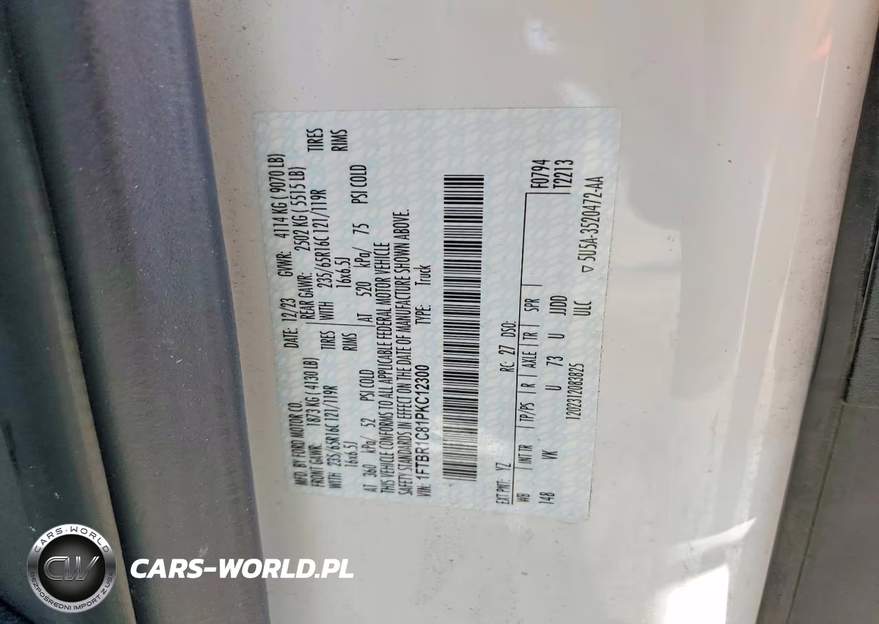 2023 Ford Transit 250 Delivery Van VIN:1FTBR1C81PKC12300 - 13