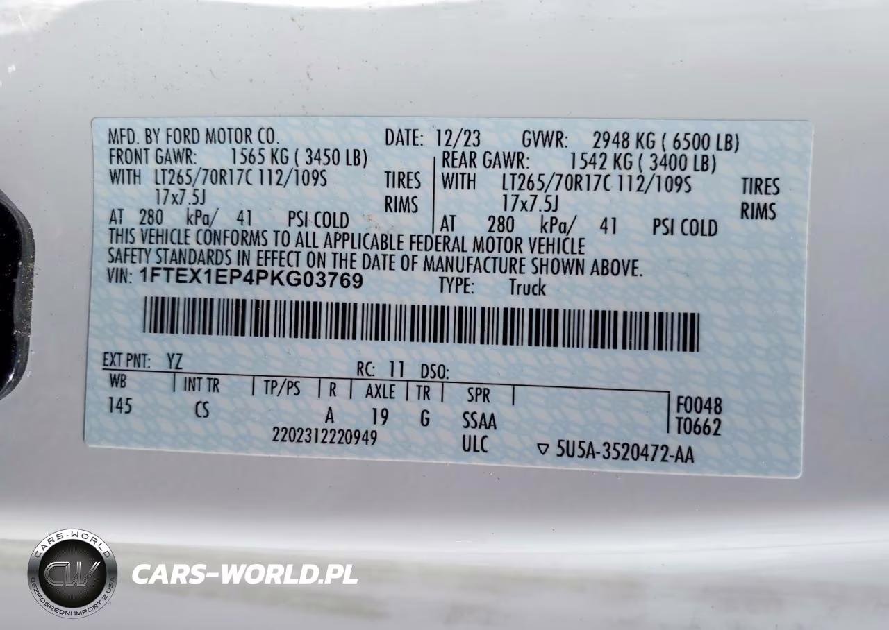 2023 Ford F150 Super Cab VIN:1FTEX1EP4PKG03769 - 13