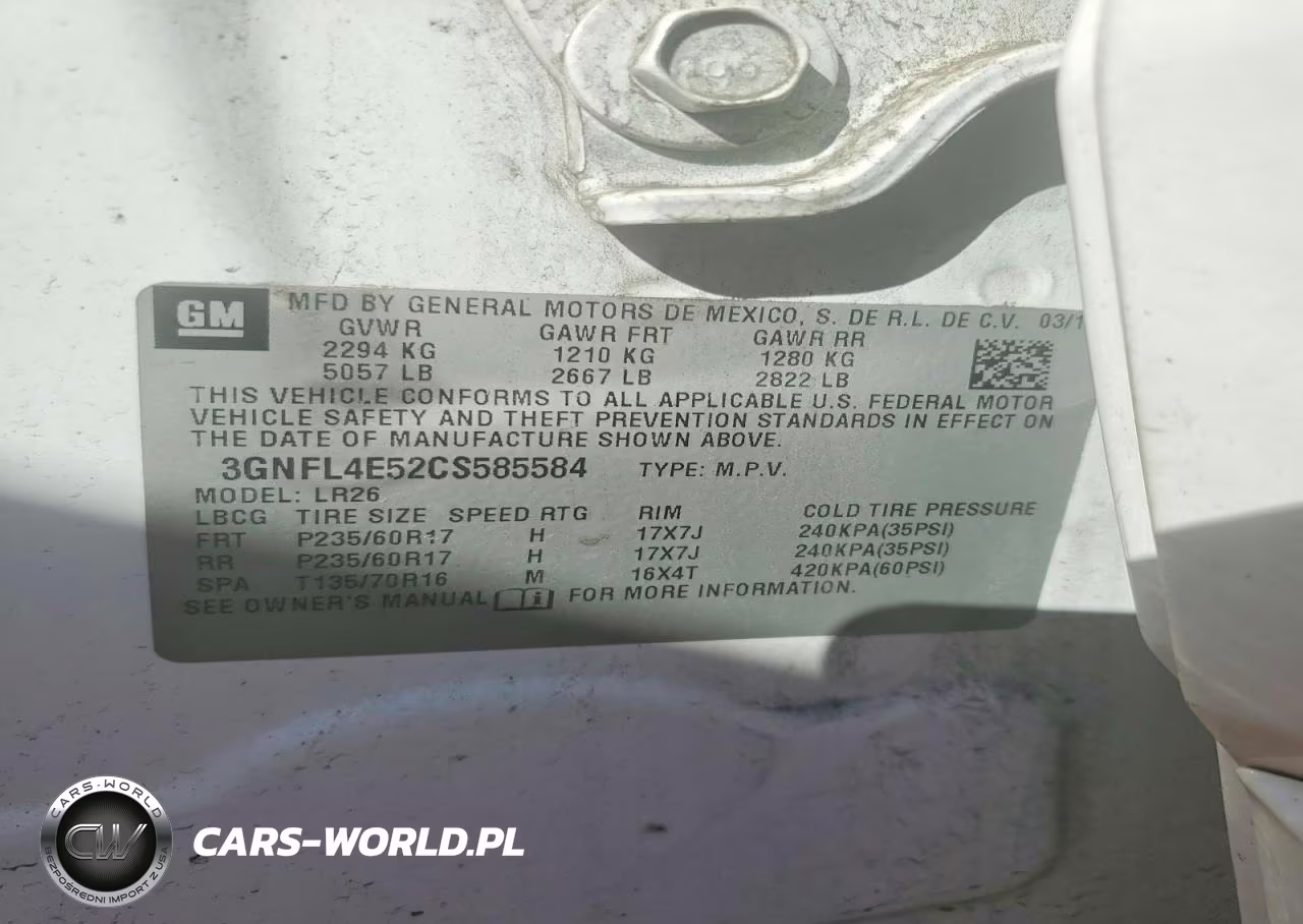 2012 Chevrolet Captiva VIN:3GNFL4E52CS585584 - 14