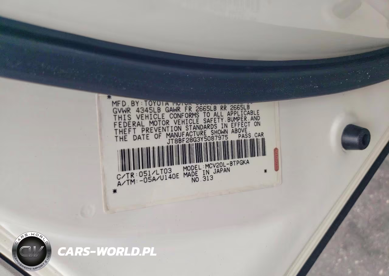 2000 Lexs Es 300 VIN:JT8BF28G3Y5087975 - 12