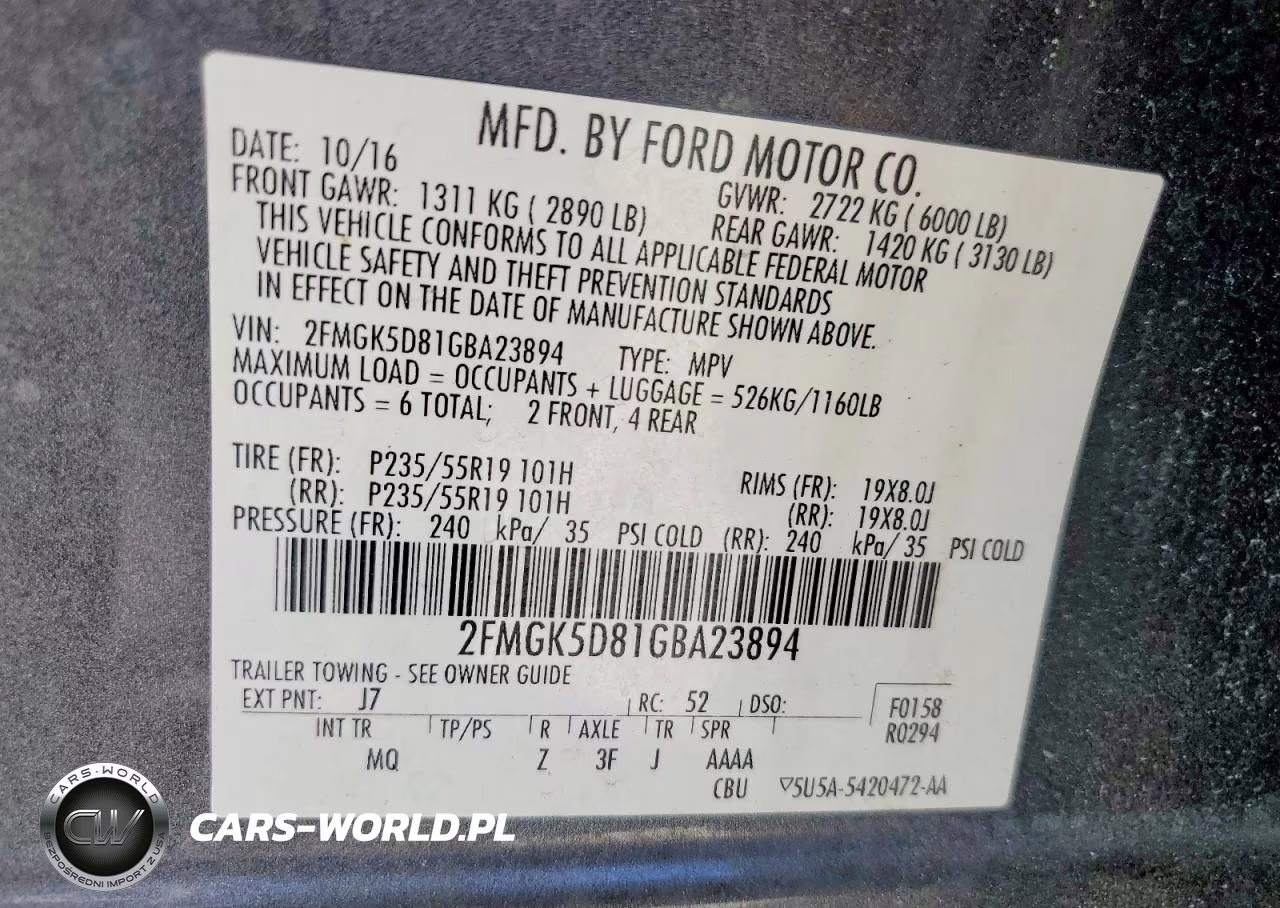 2016 Ford Flex Limited VIN:2FMGK5D81GBA23894 - 13