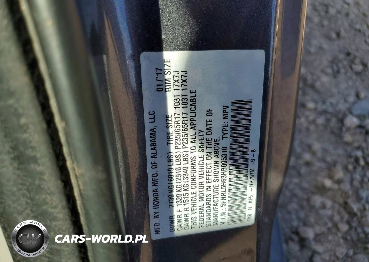 2017 Honda Odyssey Exl VIN:5FNRL5H63HB005310 - 12